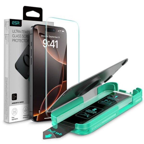 ESR Armorite Tempered Glass for iPhone 16 Pro with Easy Installation Frame