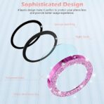 Luxury Camera Lens Protector Strass for iPhone 16 & 16 Plus – Ροζ - Image 5
