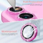 Luxury Camera Lens Protector Strass for iPhone 16 & 16 Plus – Ροζ - Image 3