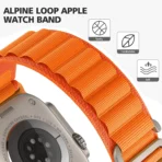 Premium Alpine Loop Λουράκι Apple Watch Ανθεκτικό Nylon - 42/44/45/49mm – Πορτοκαλί - Image 3