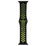 Apple Watch Sport Silicone Band Breathable Dual Color Design – 44/45/46/49mm – Μαύρο - Image 2