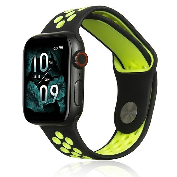 Apple Watch sport silicone band dual color black