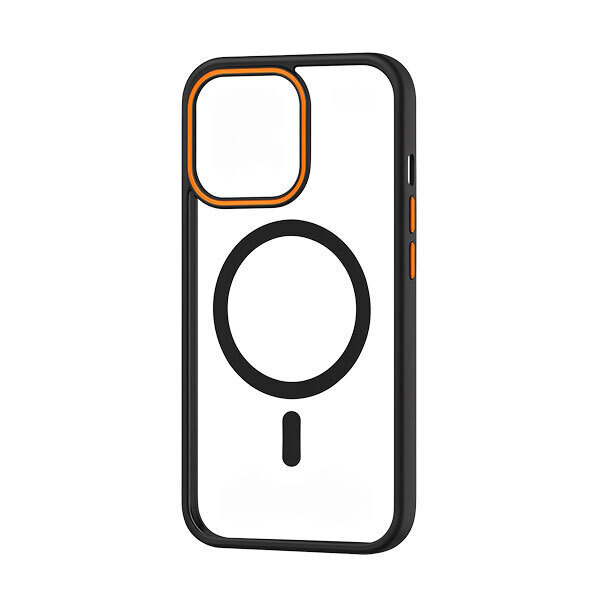 clear magsafe color bumper shockproof case for iphone 16 pro black