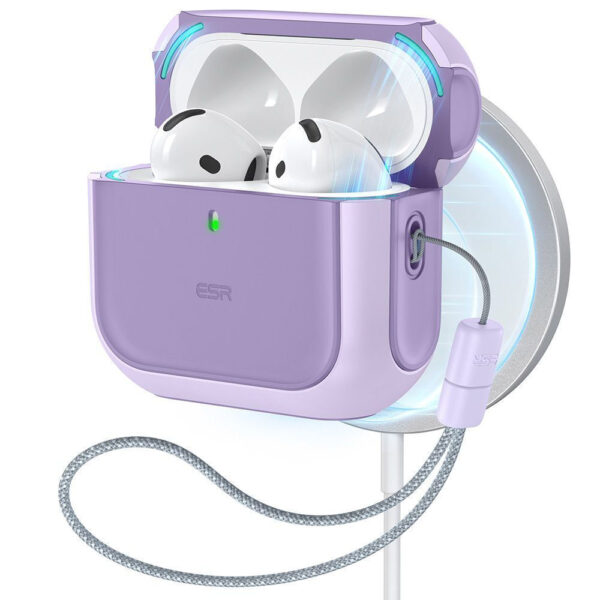 ESR Orbit HaloLock AirPods 4 MagSafe case purple