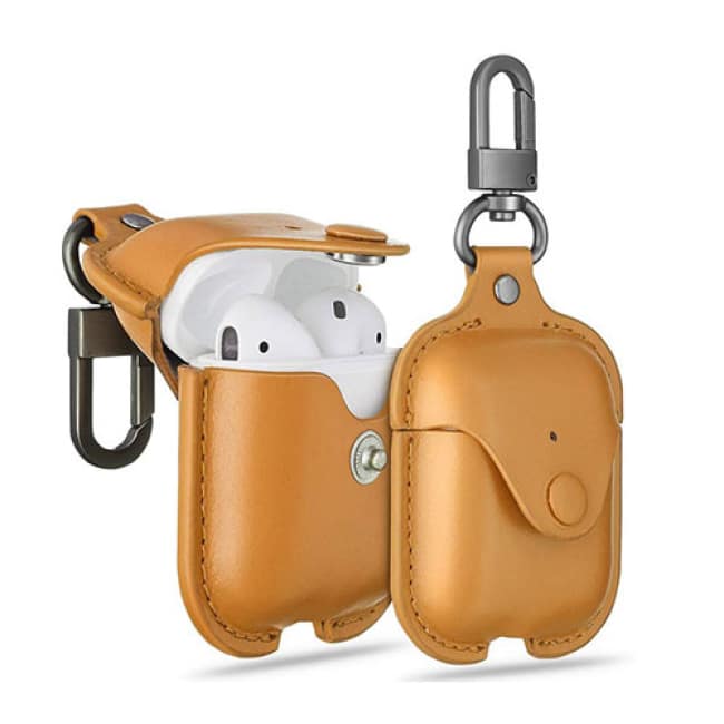AirPods 2 Leather Case ESR Oxford – Brown Premium Leather