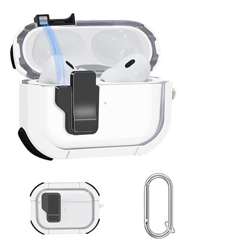 fabia premium wireless case magnetic switch for airpods 4 white