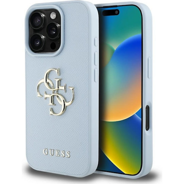 Guess Grained 4G Big Logo iPhone 16 Pro – Blue