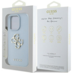 Guess Grained 4G Big Logo iPhone 16 Pro – Μπλε - Image 8