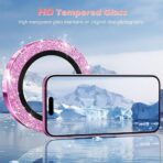 Luxury Camera Lens Protector Strass for iPhone 16 & 16 Plus – Ροζ - Image 4