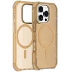 glitter Spectre magsafe case for iphone 16 pro gold