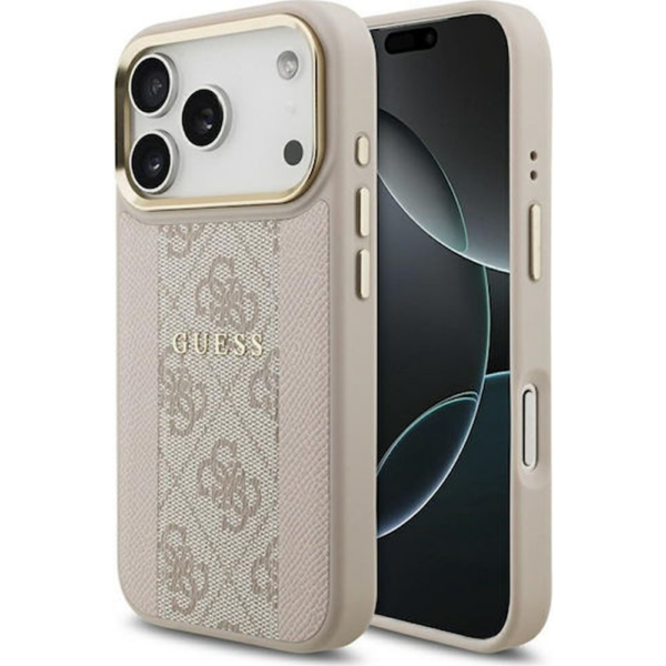 Guess 4G Stripe hard case for iPhone 17 Pro pink