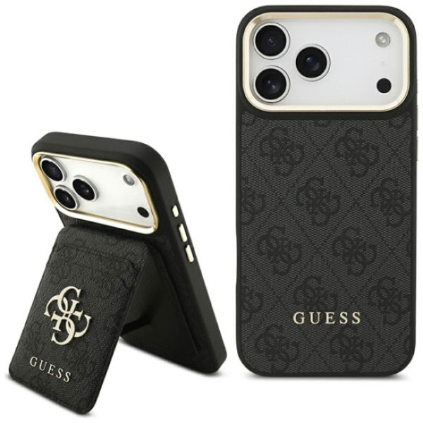 Guess Cardslot 4G MagSafe & Card Holder - Black