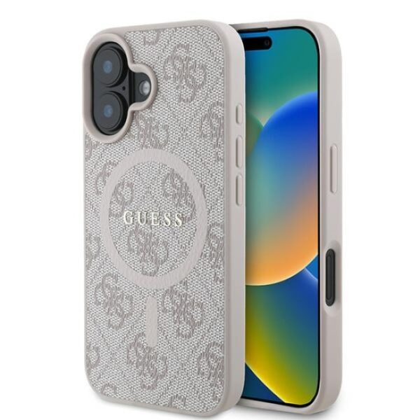 Guess MagSafe Case iPhone 16 Plus Metal Logo – Pink
