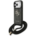 Guess Crossbody 4G Big Logo case- iPhone 17 Pro – Black