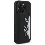 Karl Lagerfeld Leather Case iPhone 16 Pro Max Cardslot Metal Signature - Image 4