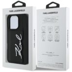 Karl Lagerfeld Leather Case iPhone 16 Pro Max Cardslot Metal Signature - Image 8