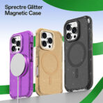 Premium Secure Glitter Spectre MagSafe Case for iPhone 16 Pro – Χρυσό - Image 2