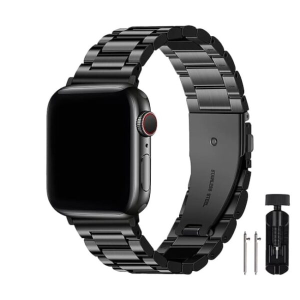 Apple Watch stainless steel bracelet black