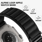 Premium Alpine Loop Λουράκι Apple Watch Ανθεκτικό Nylon - 42/44/45/49mm – Μαύρο - Image 4