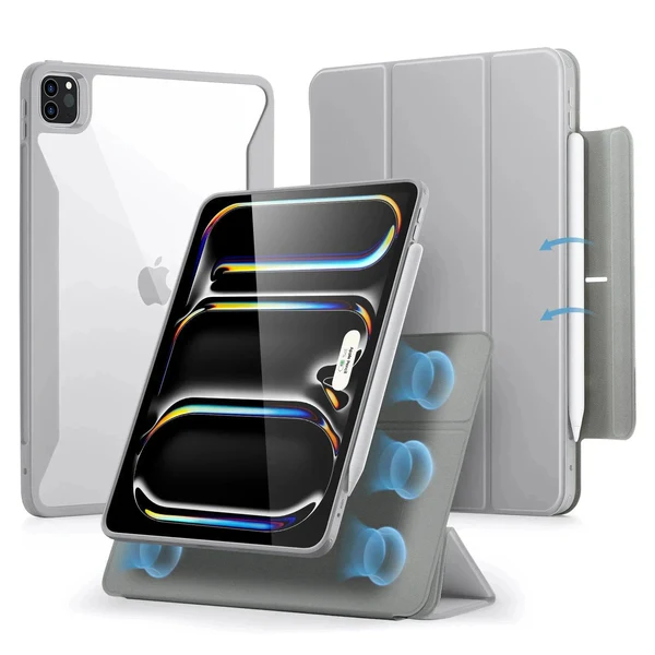 ESR Rebound Hybrid Flip Ultimate Case for iPad Pro – Grey