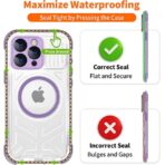 Redpepper Waterproof 360 Full Body MagSafe Case IP68 – iPhone 16 Pro – Λιλά - Image 2