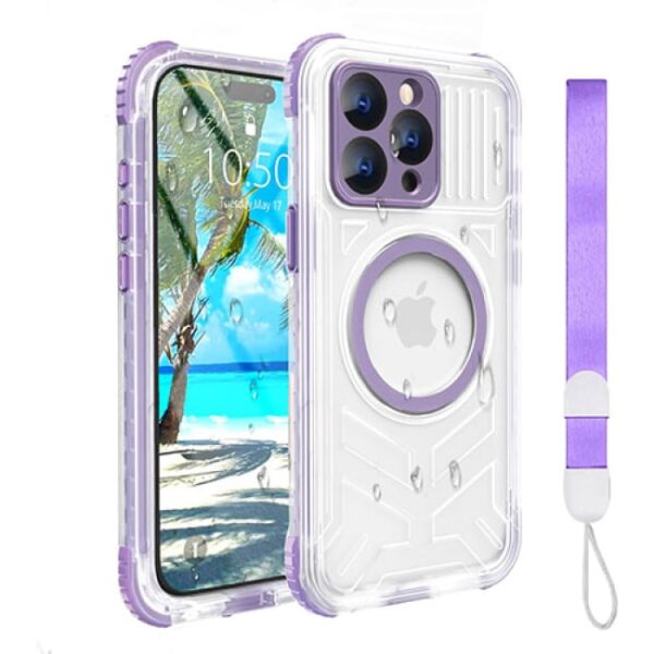 Redpepper Waterproof 360 Full Body MagSafe Case IP68 – iPhone 16 Pro – Lilac