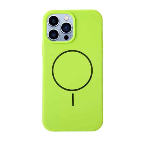 silicone MagSafe case for iPhone with soft touch finish - Greens