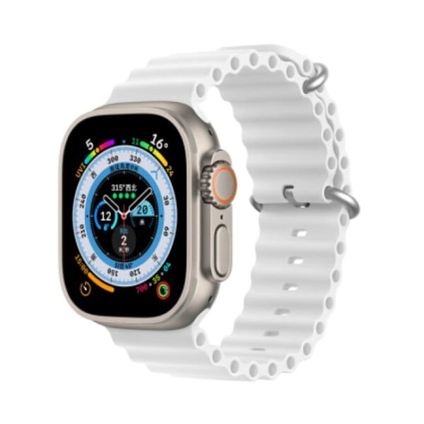 Ocean Band Silicone strap Apple Watch - White