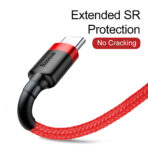 Baseus USB-C Cable 3A Cafule Ultra-Durable – Fast Charge – Red (1m) - Image 11