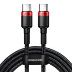 Baseus Cafule Pro USB-C 100W cable – Ultra Fast Power Delivery - Red & Black