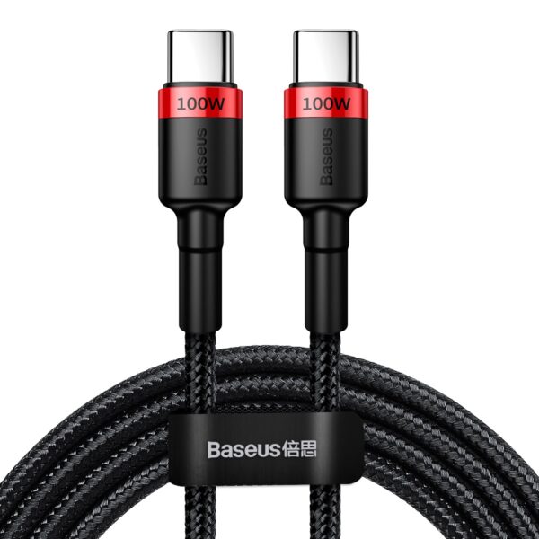 Baseus Cafule Pro USB-C 100W cable – Ultra Fast Power Delivery - Red & Black
