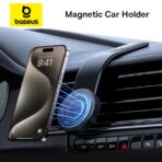 Baseus C02 Magnetic Dashboard Holder – Powerful & Stable MagSafe Car Mount - Μαύρο - Image 2