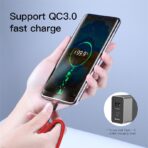 Baseus Cafule Power USB-C to USB-C Cable 60W – Fast Charging PD & QC – Κόκκινο (1m) - Image 4