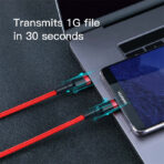 Baseus Cafule Power USB-C to USB-C Cable 60W – Fast Charging PD & QC – Κόκκινο (1m) - Image 5