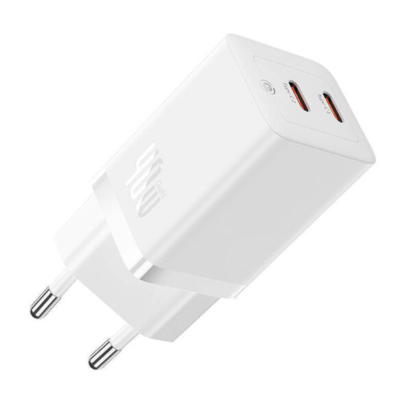 Baseus GaN5 Pro 40W Wall Charger – Smart Power for Everyday Fast Charging - White