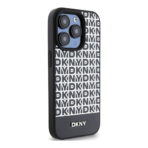 DKNY MagSafe PU Repeat Pattern Case με Ρίγα – iPhone 15 Pro Max (6.7") – Μαύρο - Image 4