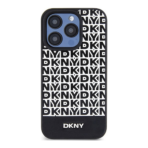 DKNY MagSafe PU Repeat Pattern Case με Ρίγα – iPhone 15 Pro Max (6.7") – Μαύρο - Image 3