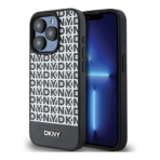 dkny magsafe pu repeat pattern case iphone 15 pro max μαύρο