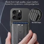 ESR HaloLock MagSafe Wallet Grip Carbon με Finger Loop & Stand – Μαύρο - Image 3