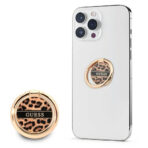 Guess Leopard Ring Stand Holder – Luxury Metal Grip & Stand – Καφέ