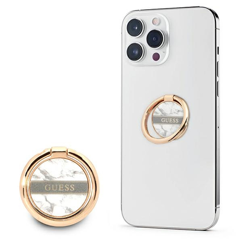 guess marble ring stand holder white