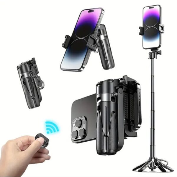 Selfie stick 3 in 1 pocket phone grip M50 μαύρο με bluetooth