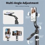 Selfie Stick Tripod 360° + AI Face Tracking & Τηλεχειριστήριο – Μαύρο - Image 2