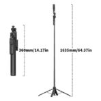 Selfie Stick Tripod 360° + AI Face Tracking & Τηλεχειριστήριο – Μαύρο - Image 4