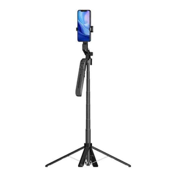 Selfie stick tripod 360° + AI face tracking μαύρο για vlog