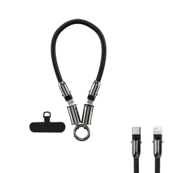 Λουράκι Καρπού με Καλώδιο Φόρτισης USB-C & Lightning 27W – Μαύρο